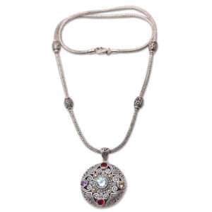 Unique Silver Necklace N092-60W125