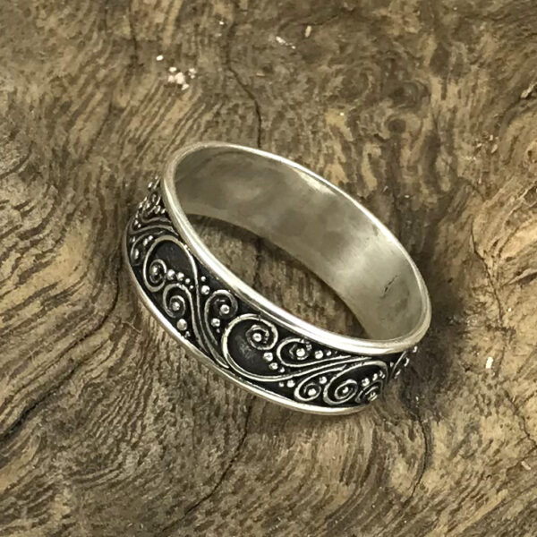 bali silver band rings