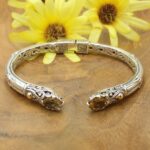 Sterling Silver Bali Gemstone Bracelet B136AMYW531