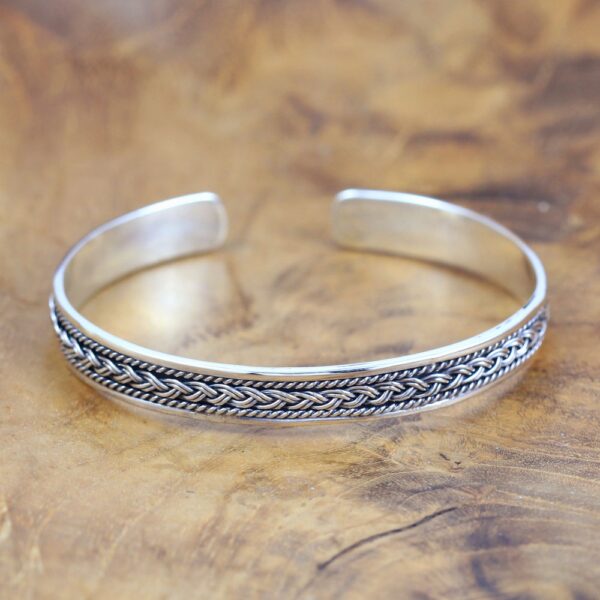 Oxidized Bali silver bracelets
