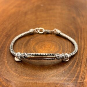 Bali silver bracelets with gold