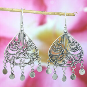 filigree bali silver earrings