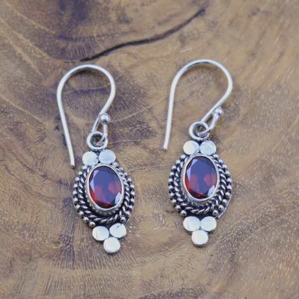 bali silver earring with amehtyst