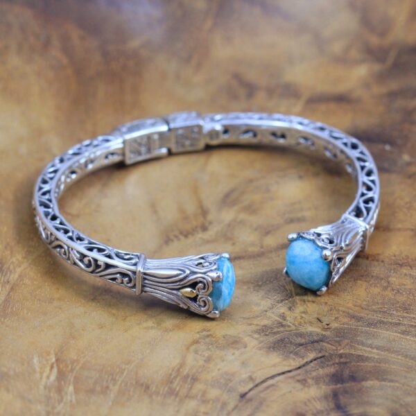 Amazonite Bracelet Bali Silver