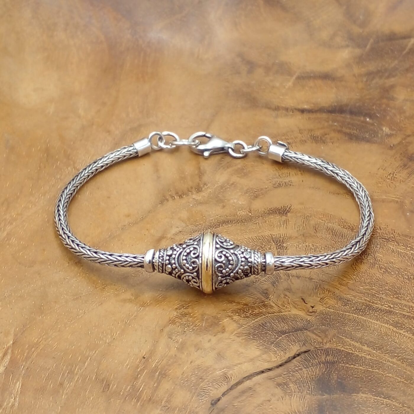 Bali Artisan Silver Gold Bracelet B536W305