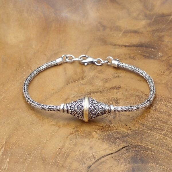 Bali Artisan Silver Gold Bracelet B536W305