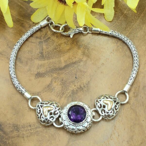 Minimalist Bali Gemstone Bracelet B553GAMW337 - Image 2