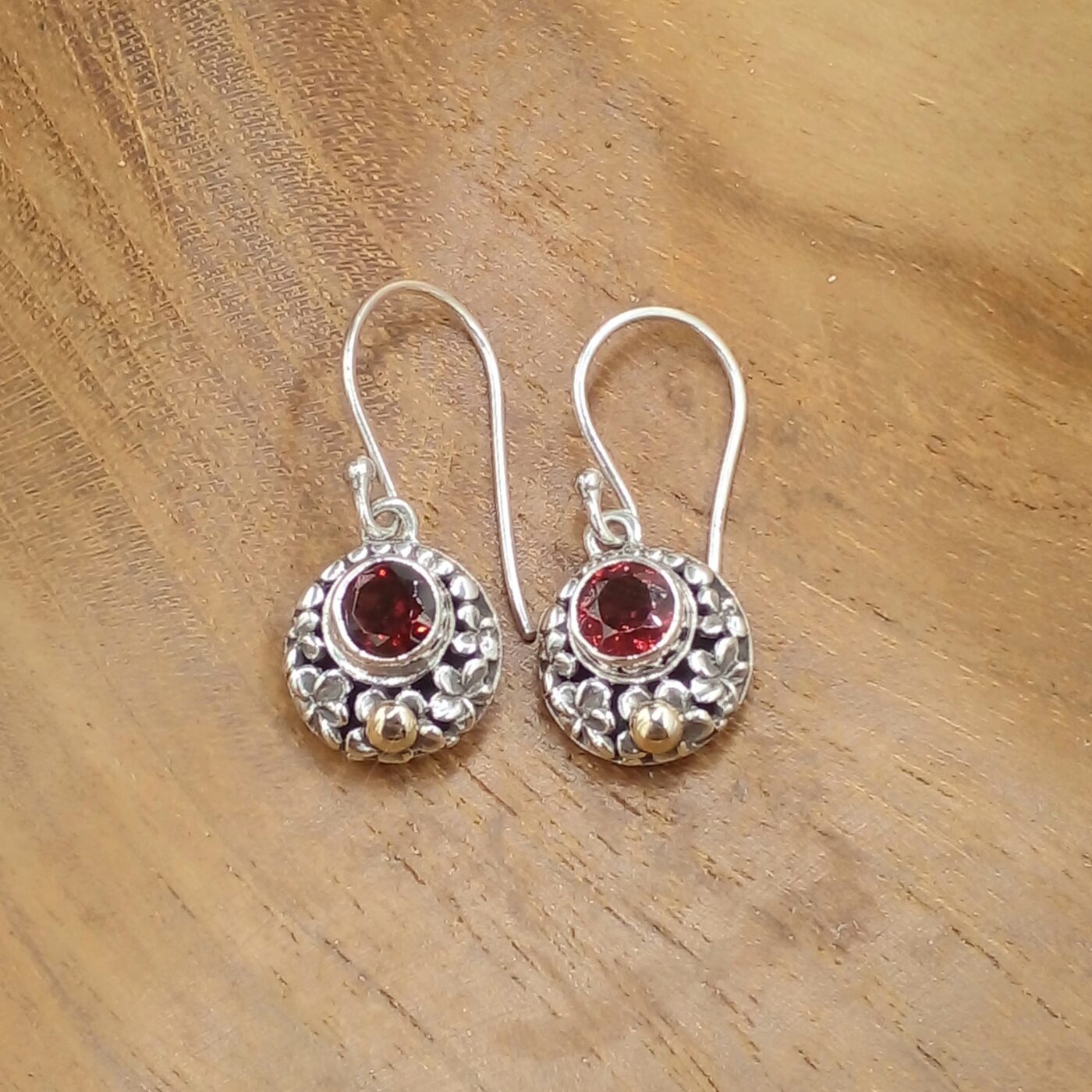 Handmade Bali Gem Earrings E1776BTZW140