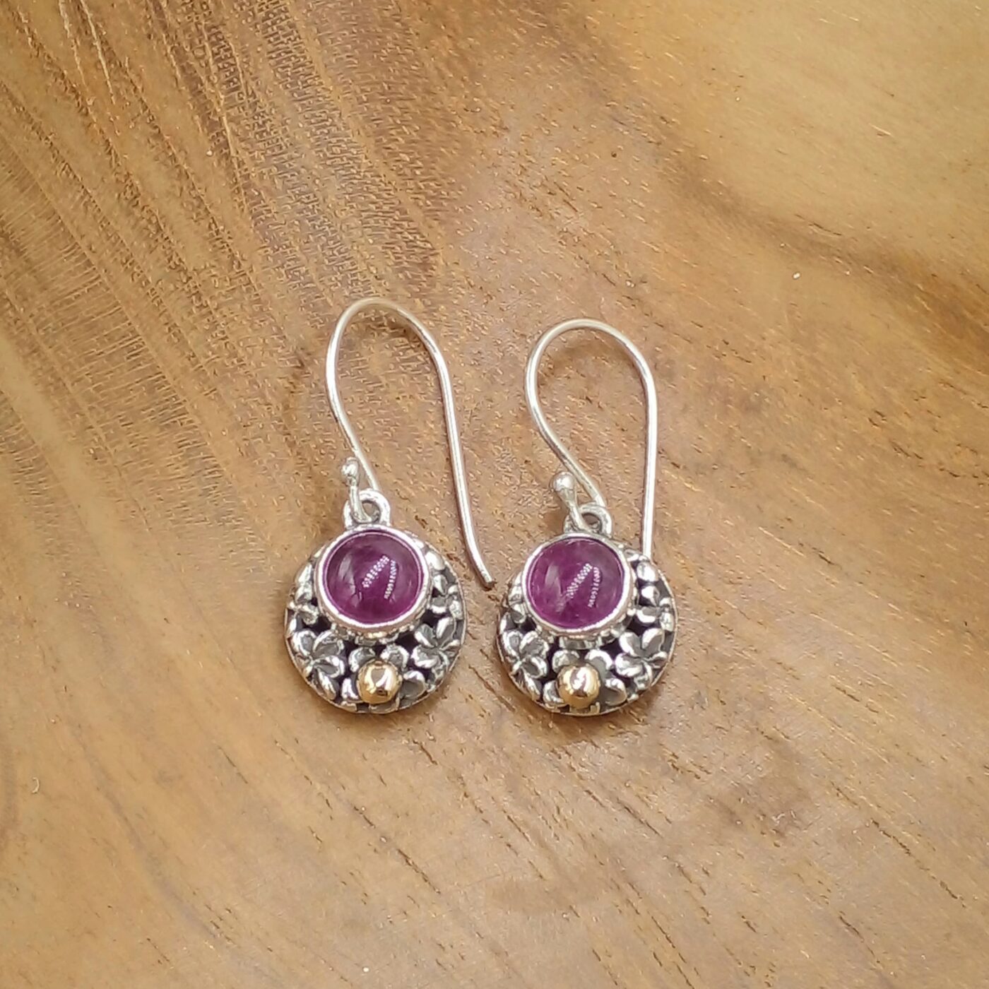 Handmade Bali Gem Earrings E1776BTZW140