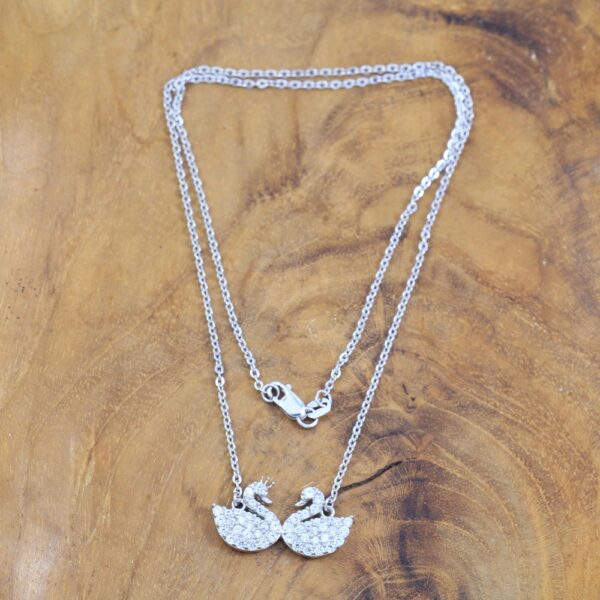 Bali Silver Zircon Necklace N087-40W135
