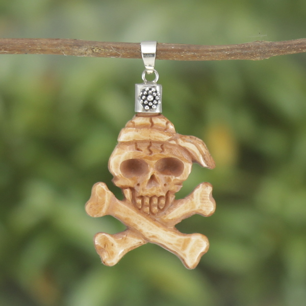 Bali Silver Skull Pendant