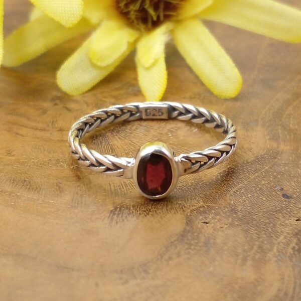 Bali Artisan Silver Gemstone Ring R632AMYW75