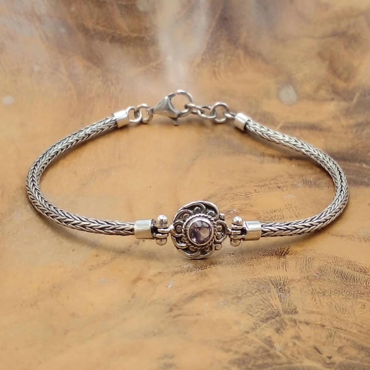 Women's Silver Round Chain Bracelet B701AMYW415
