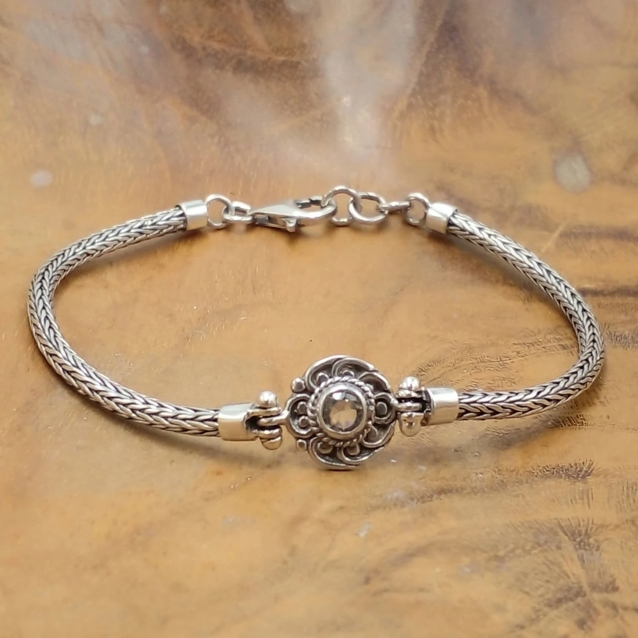 Women's Silver Round Chain Bracelet B701AMYW415