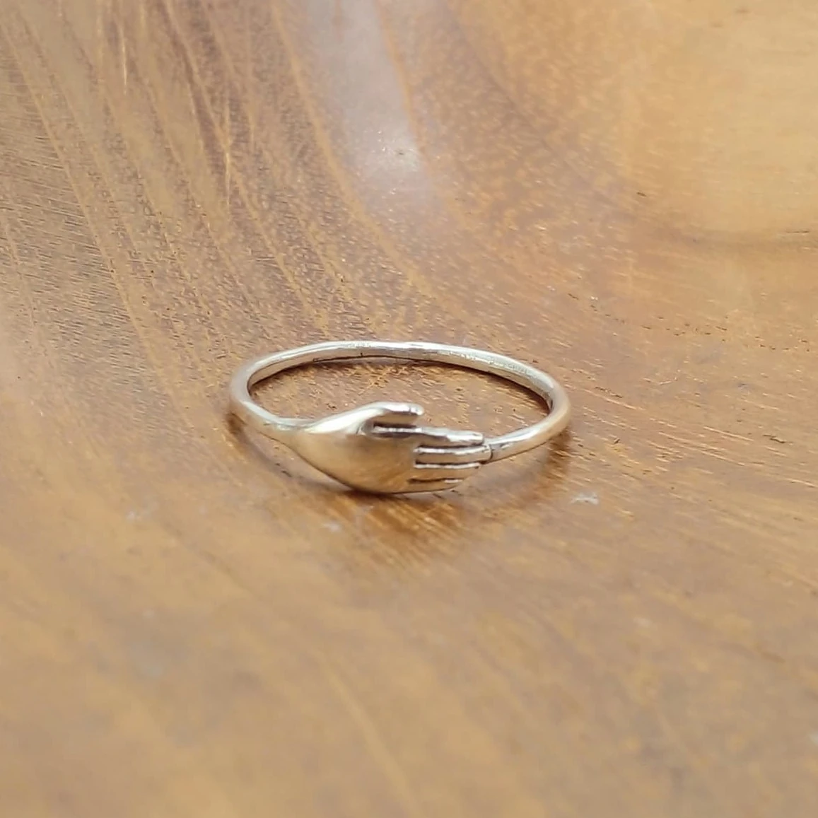 Hand-Patterned Silver Ring R696W85