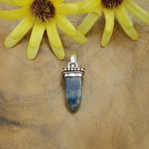 925 Silver Green Jade Tooth Pendant P874W323