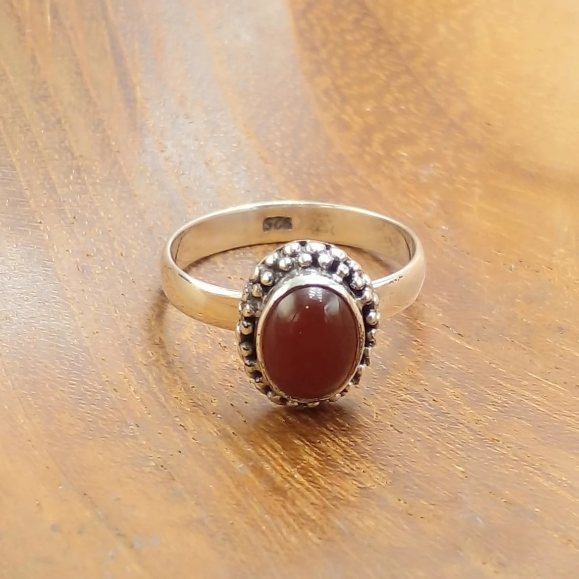 Sterling Silver 925 Carnelian Ring R735CLN-W170