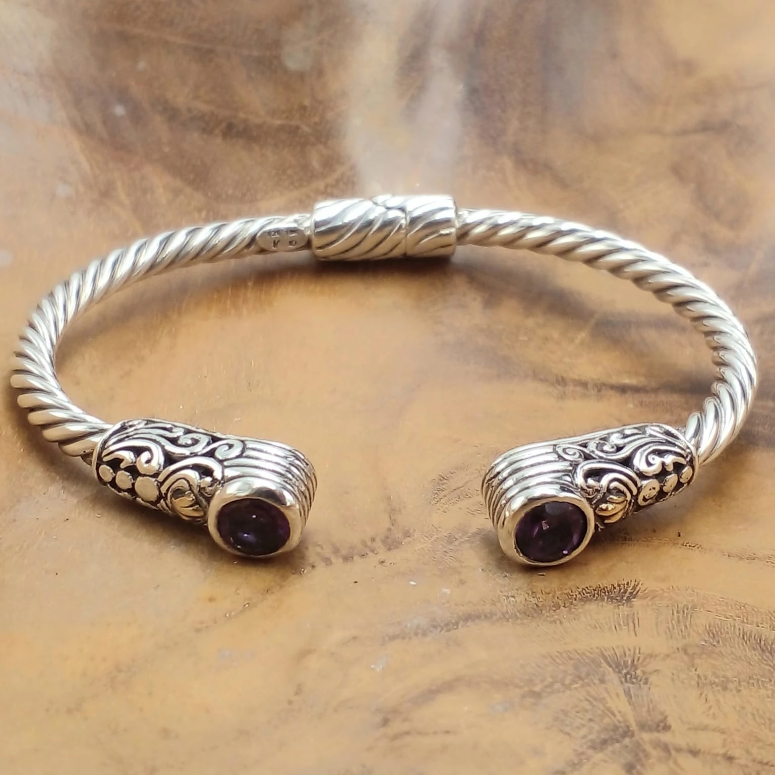 Women's 925 Sterling Silver Cuff Bracelet B379AMYW1385