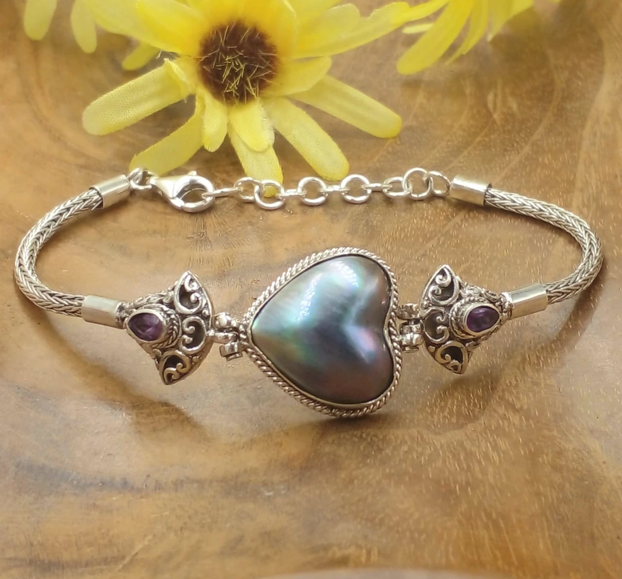 Balinese Sterling Silver 925 Chain Bracelet B618MBLW628