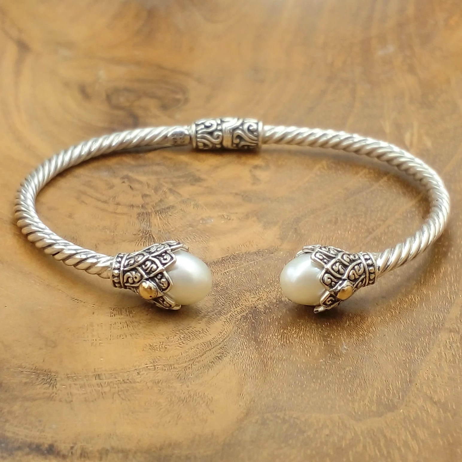 Gelang Perak Cuff Tradisional Bali B652MPCW817