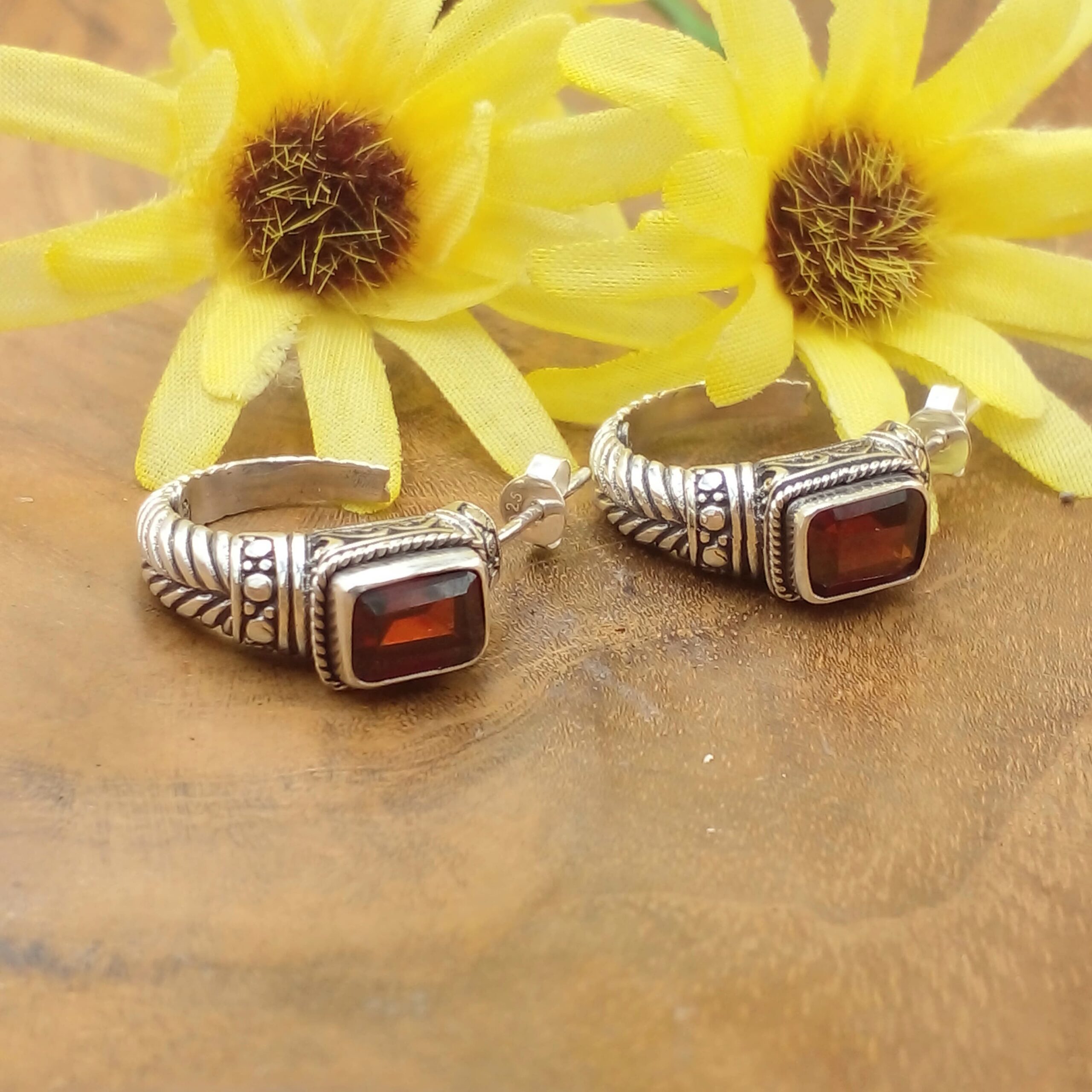 925 Silver Gemstone Water String Earrings E1664AMYW452