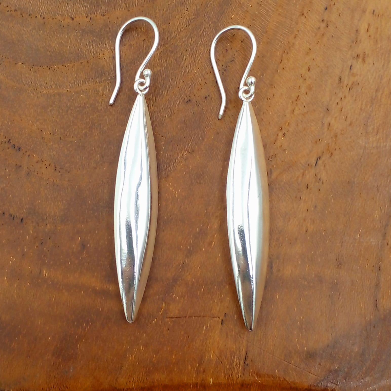 Plain Silver Drop Earrings E1684W200