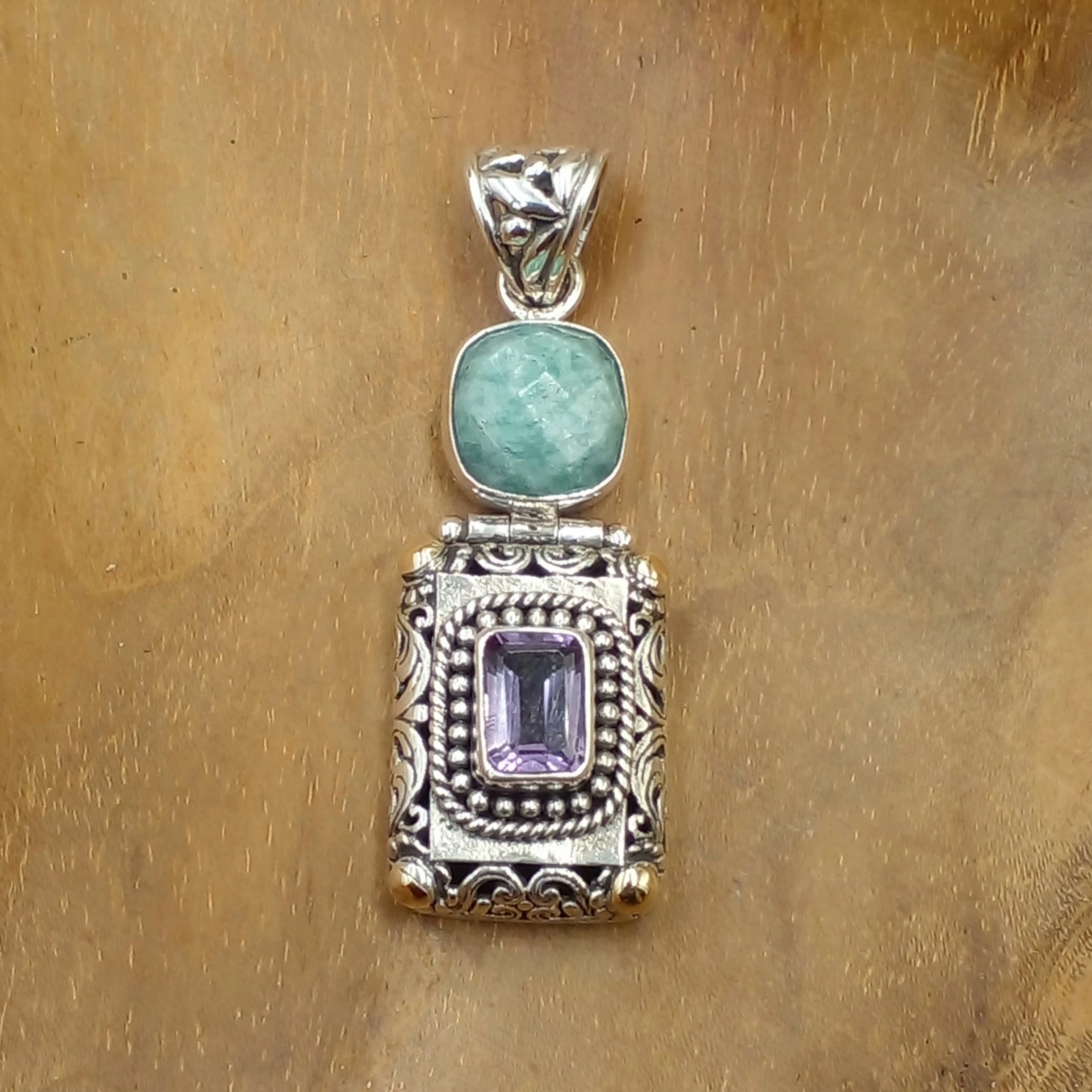 Balinese Filigree Carved 925 Sterling Silver Pendant P889AMA-W471