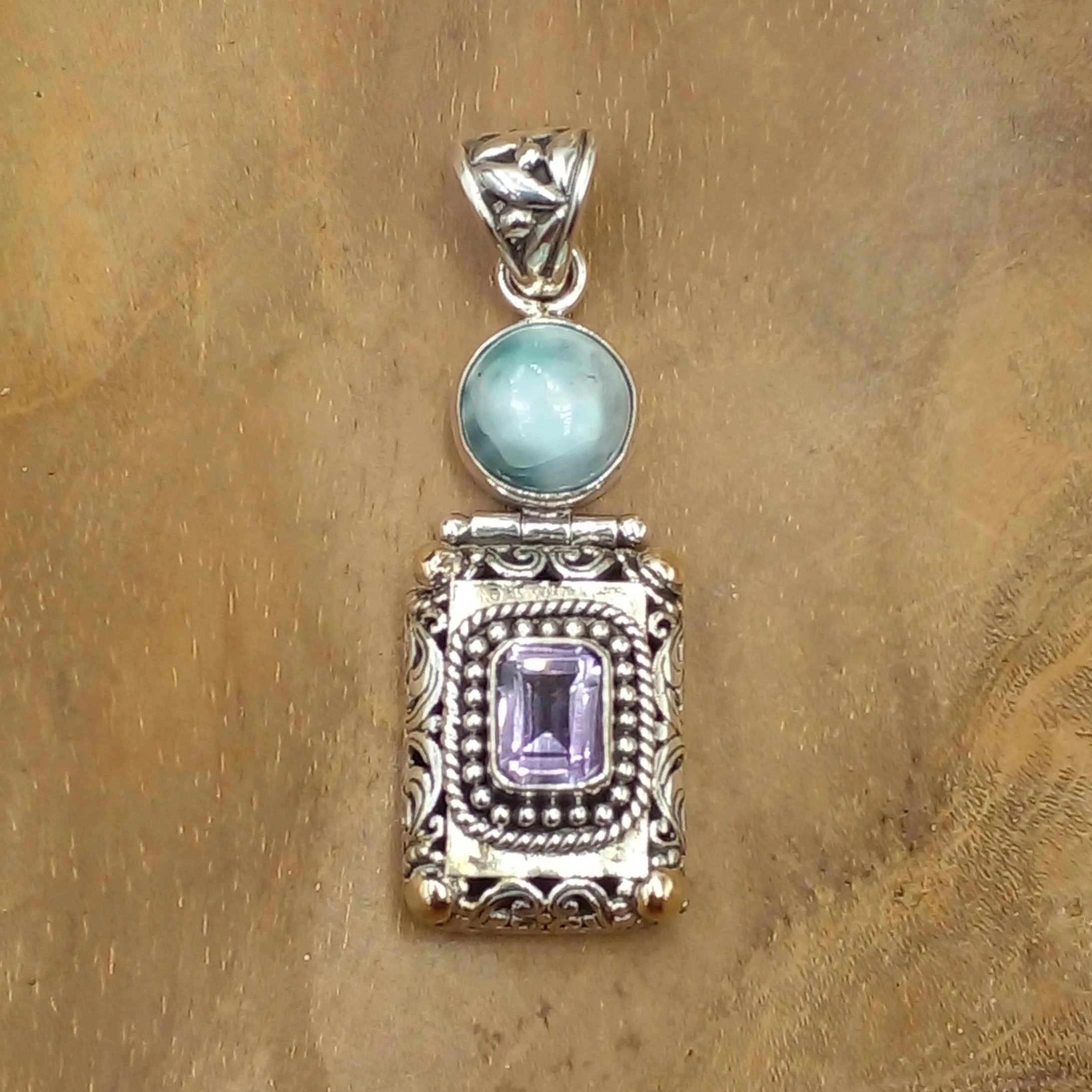 Balinese Filigree Carved 925 Sterling Silver Pendant P889AMA-W471