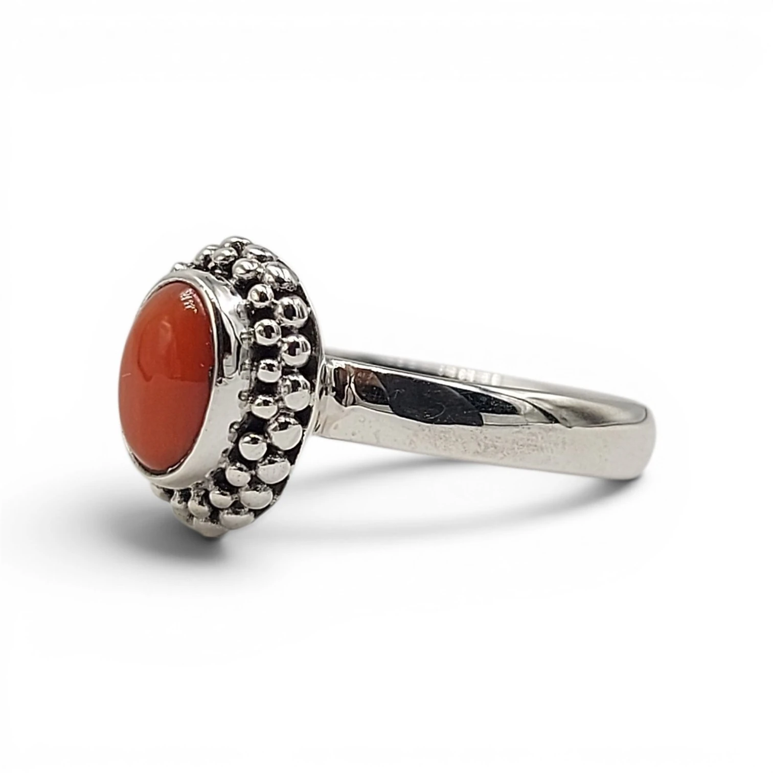 925 Silver Coral Ring R737OV-W170