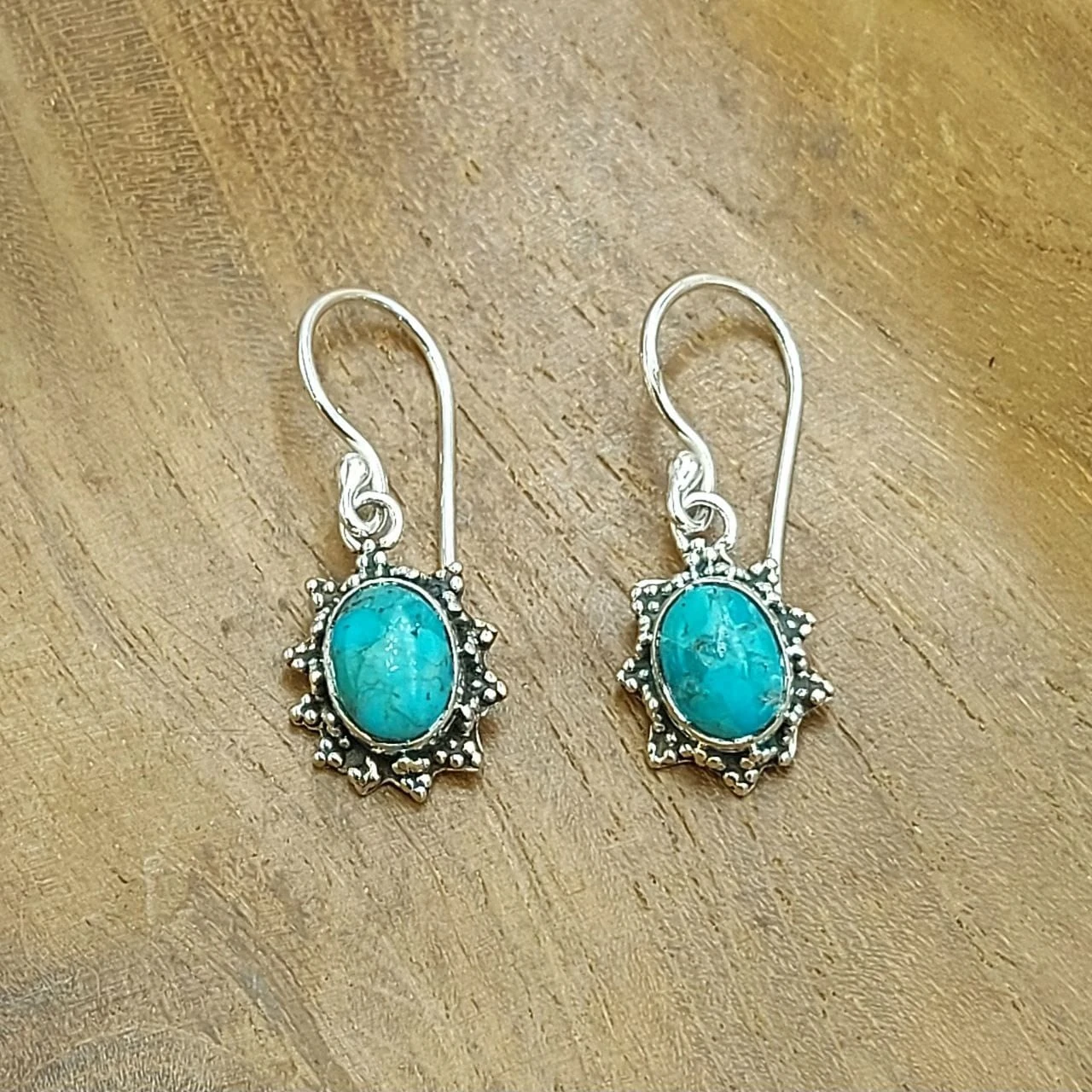 Larimar Blue Silver Earrings E1821LRMW230