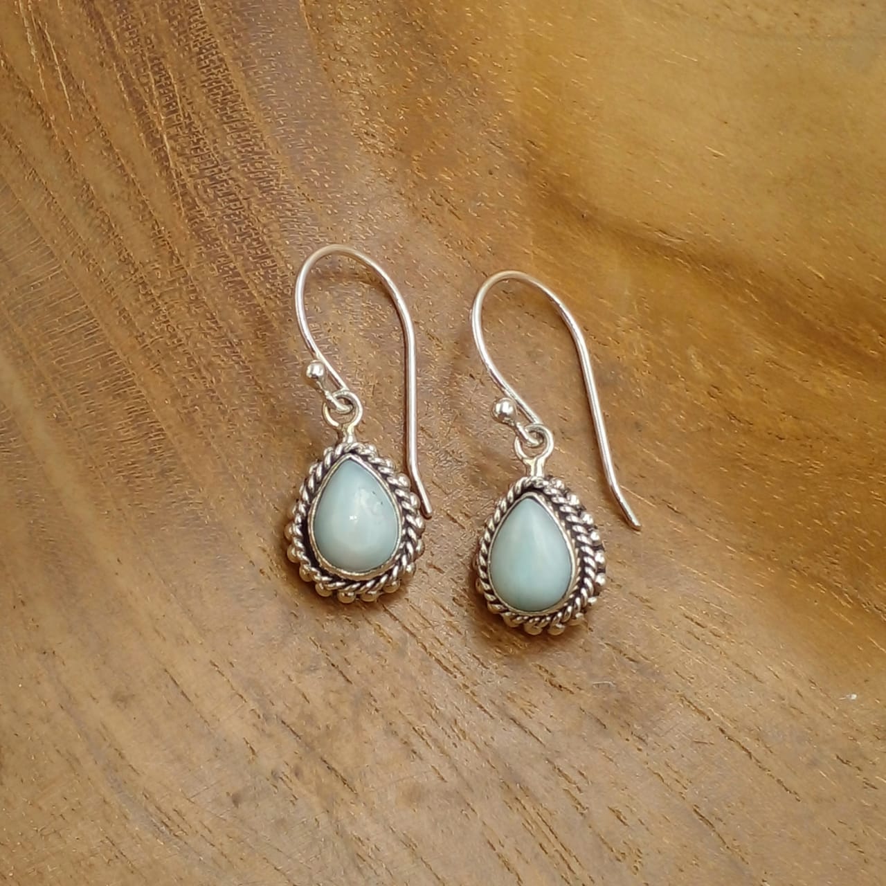 Larimar Teardrop Silver Earrings E1858PS-W185