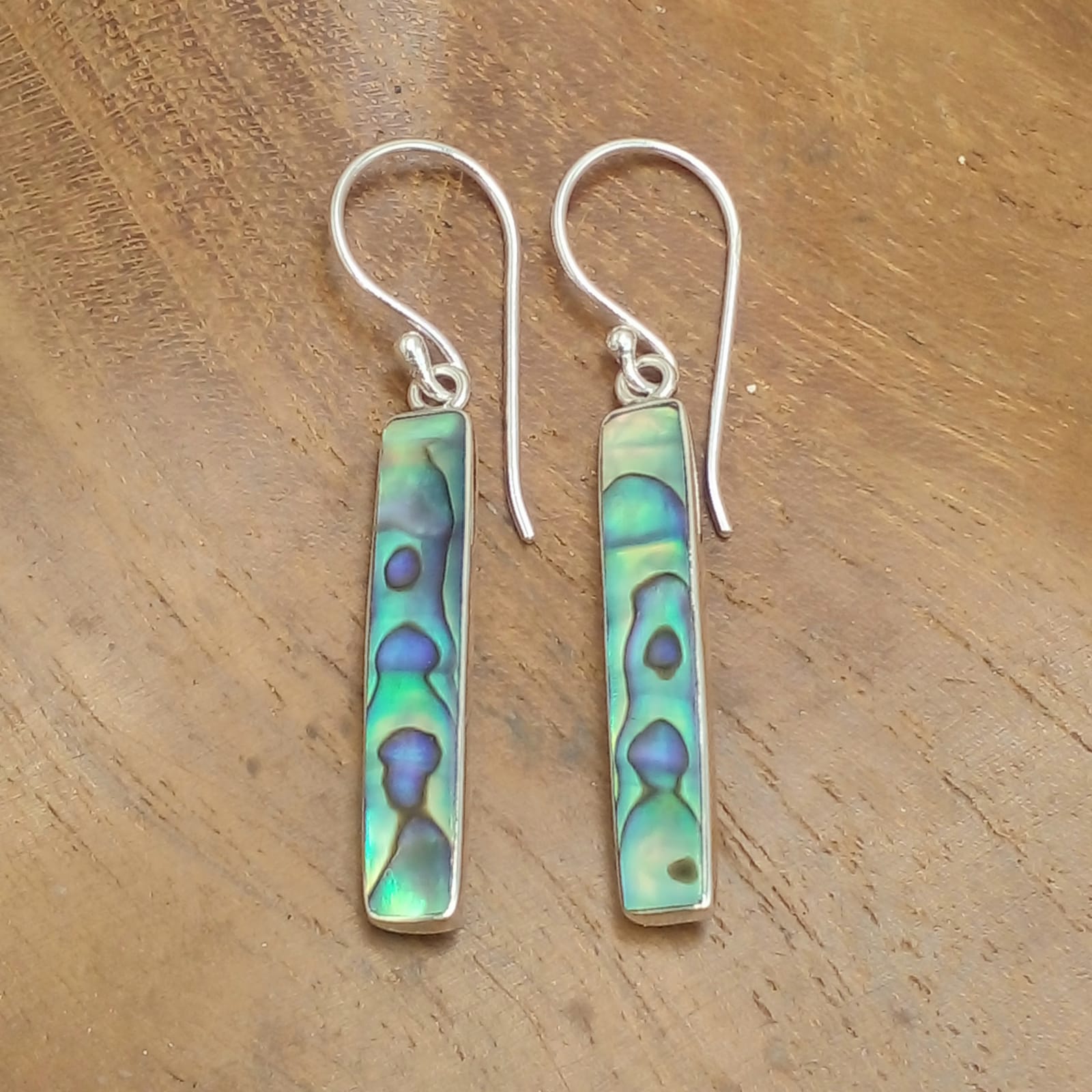 Abalone Shell Silver Hanging Earrings E1959ABLW95
