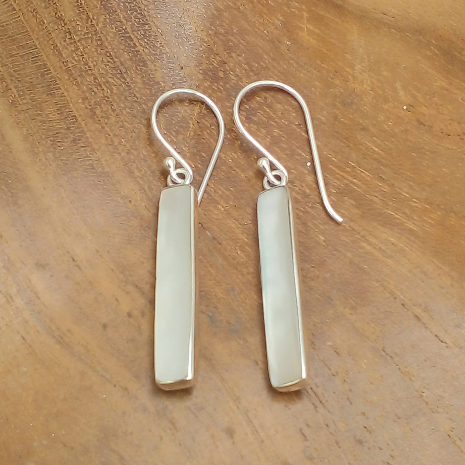 Abalone Shell Silver Hanging Earrings E1959ABLW95