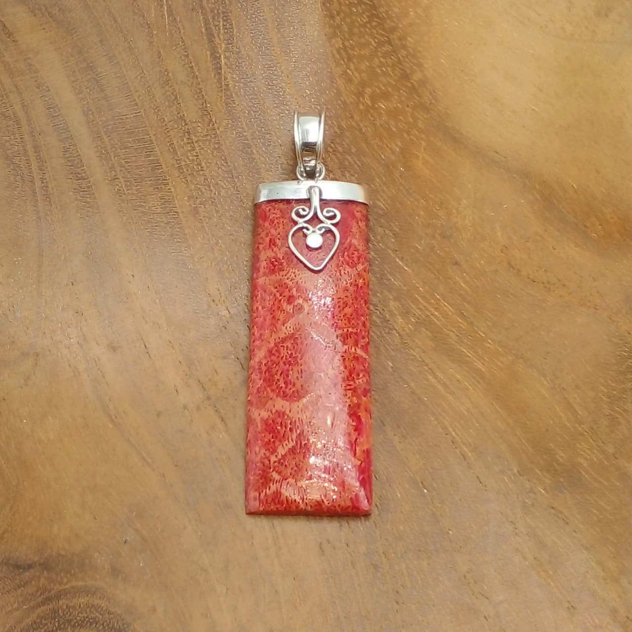 Ethnic Rectangular Abalone Shell Silver Pendant P505ABLW85