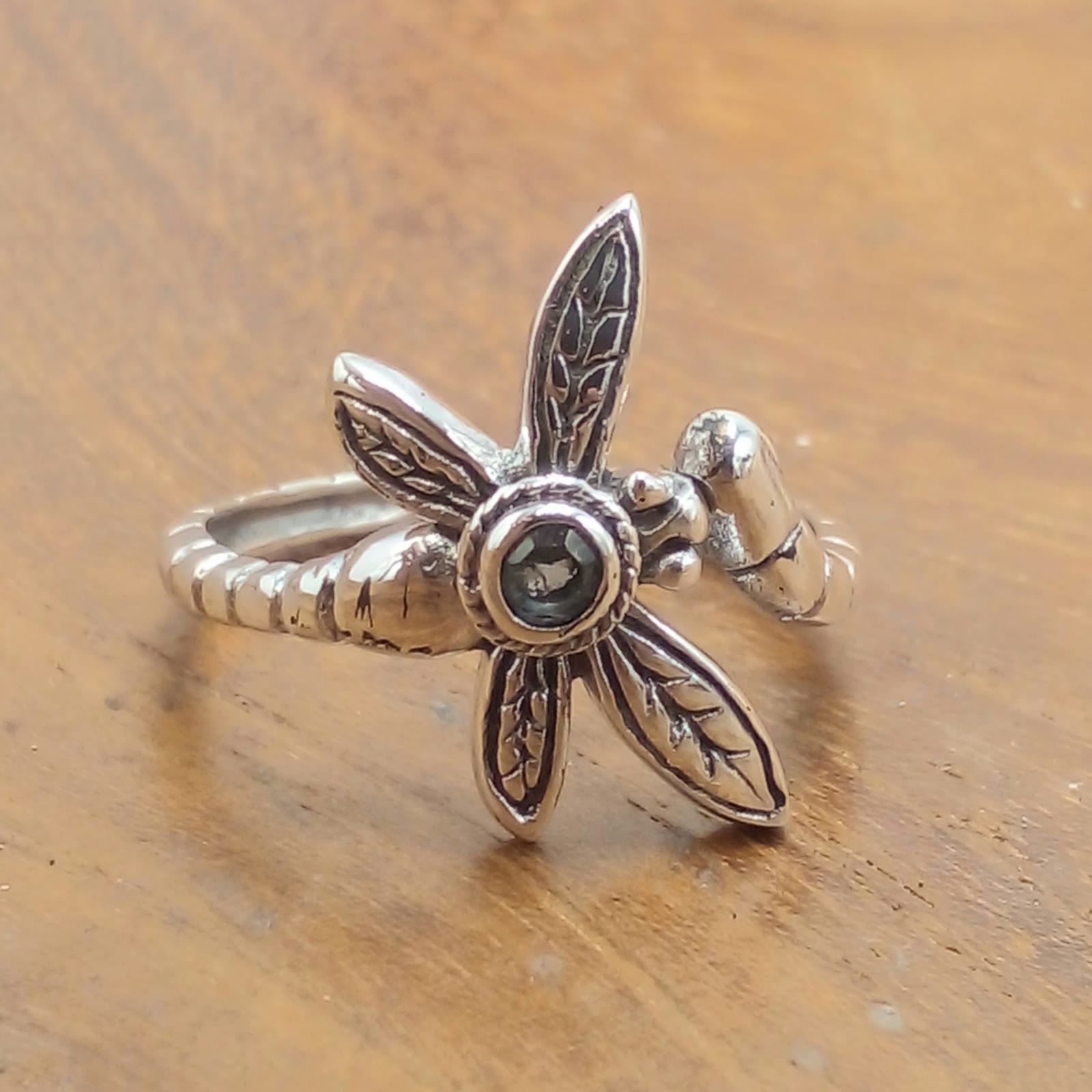 Balinese Silver Dragonfly and Amethyst Ring R799AMYW195